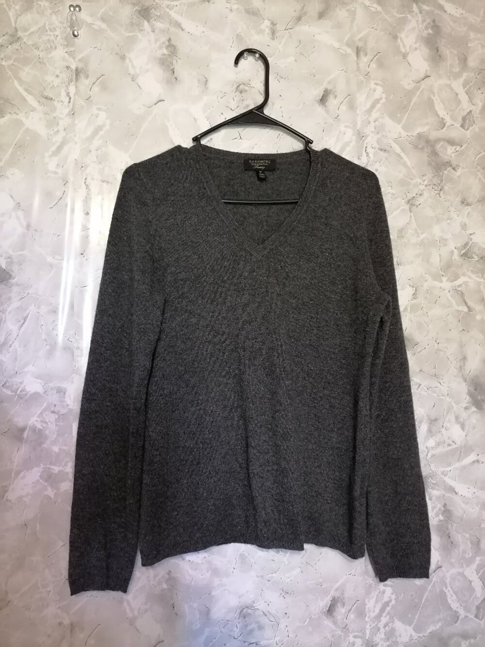Cashmere Charter Club Luxury Sweater Gray Pullover Lightweight Womens Medium
